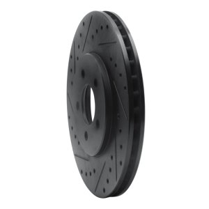 Chrysler Sebring Brake Rotor (1) - Front Left - R1 Concepts - Drilled & Slotted - Black - `95-`06